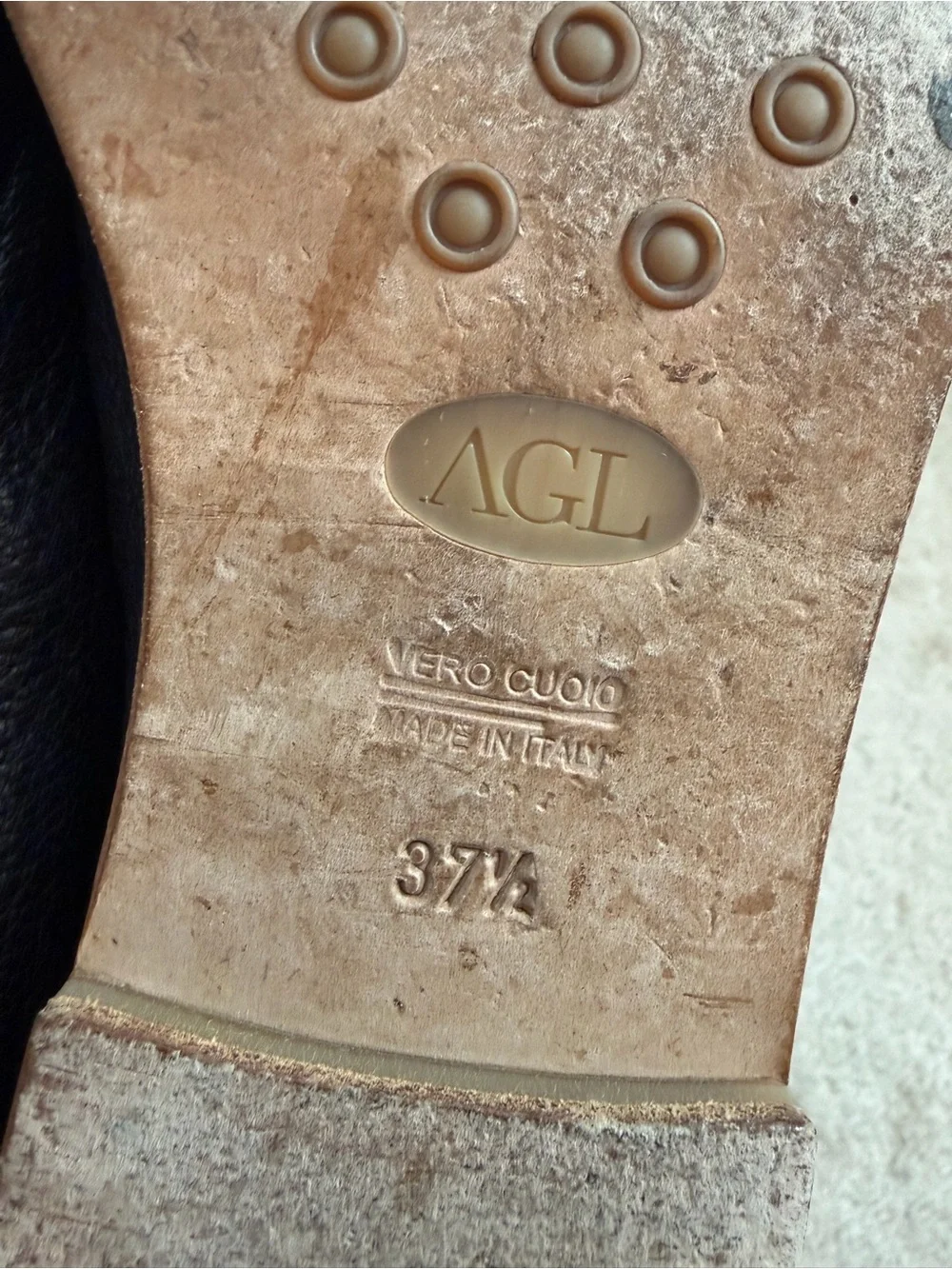 AGL Attilio Giusti Leombruni Women’s Navy Leather Loafer Flats Slip On Size 7.5